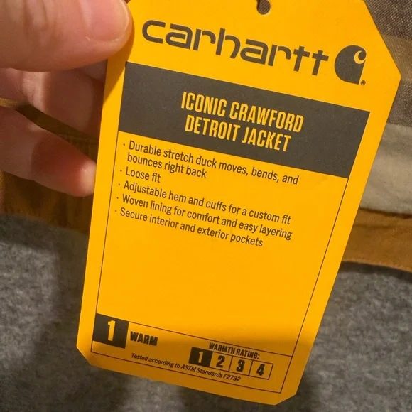 Carhartt Canvas Duck Crawford Detroit Jacket Women XL brown corduroy collar barn - Picture 4 of 15